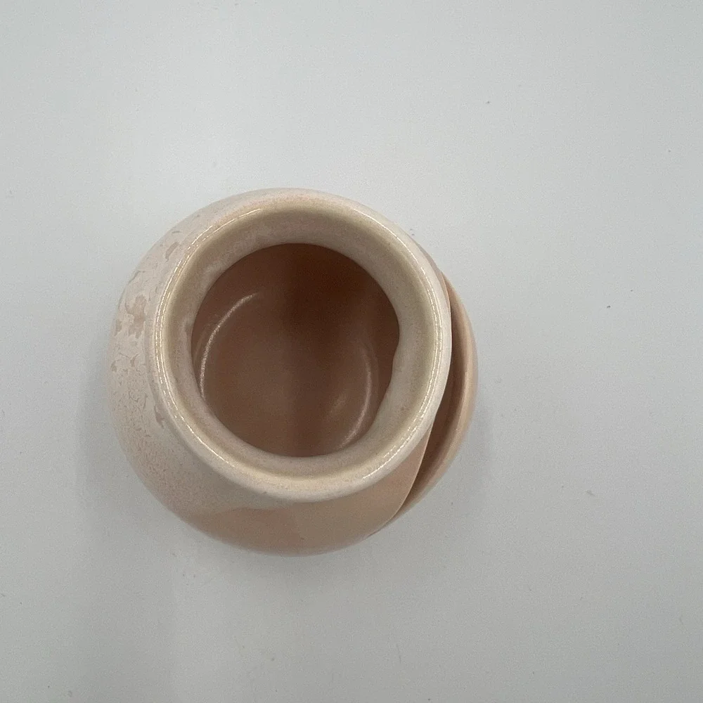 Ceramic Egg Separator Peach White Face Design Kitchen Gadget 3.25